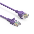 Bestlink Netware CAT6A UTP Slim Ethernet Network Booted Cable 28AWG- 0.5ft- Purple 100250PU